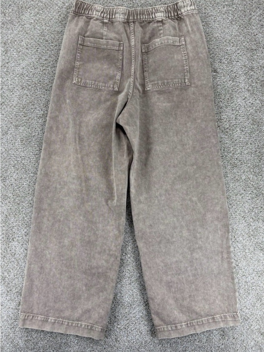 GAP Wide Leg Patchwork Drawstring Pants in Brown - Picture 4 of 12